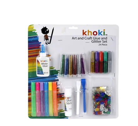 Glitter And Glue Set, 24- Piece