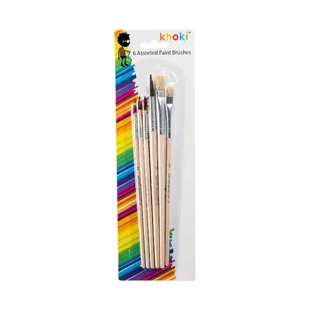 The Crazy Store - Student Paint Brushes, 6-piece The Crazy Store - Student Paint Brushes, 6-piece