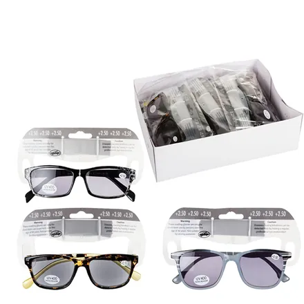 Reading Glasses +2.5 Tinted