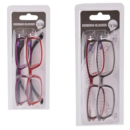 Reading Glasses +2.5 Twin Pack Assorted