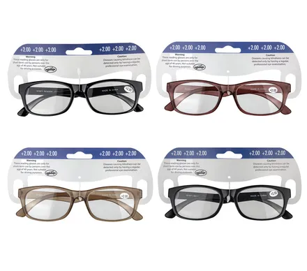 Reading Glasses +2,Basics,Plastic Frame