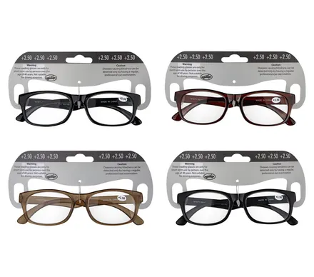 Reading Glasses+2.5,Basics,Plastic Frame