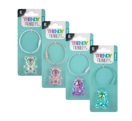 Crystal Bear Shapes Keychain