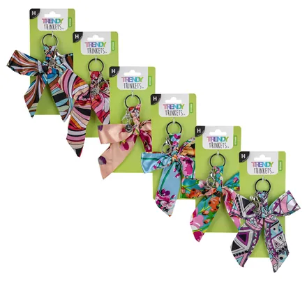 Bownknot Keychain Satin 14x20cm Assort