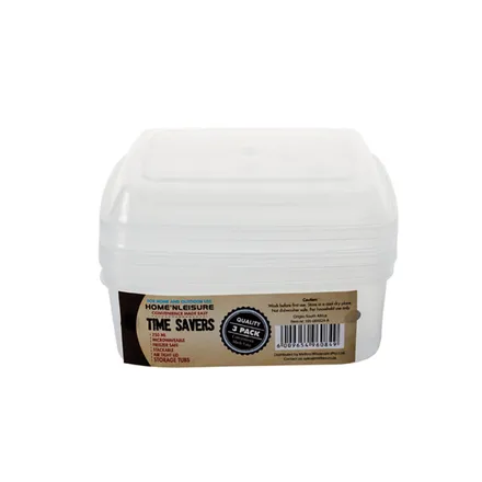 Food Storage Containers 750ml, 3-Piece