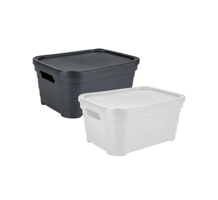 Storage Box With Lid, Plastic