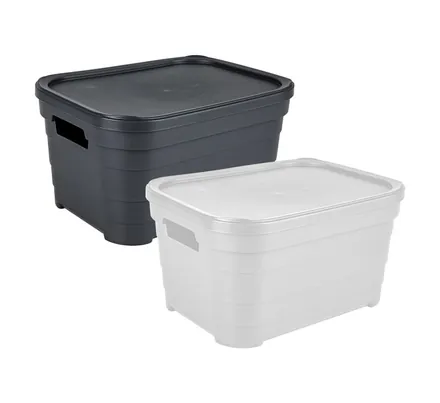 Storage Box With Lid, Plastic