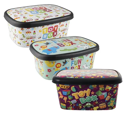 Decorated Plastic Storage Box