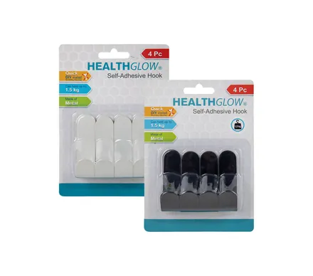 Self Adhesive Hooks,4-Piece,
