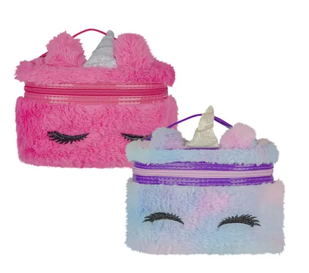 Cosmetic Bag Fur Unicorn 17 X 13 X 13cm
