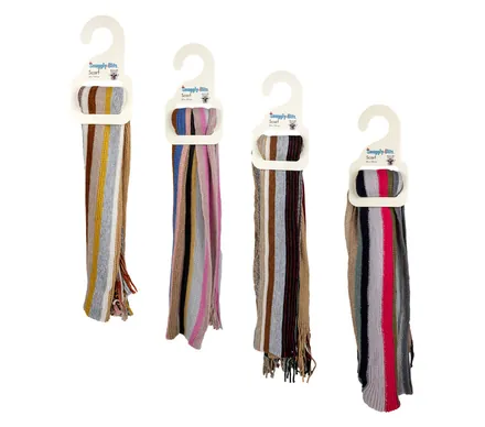 Knitted Stripe Scarf,20 X 170cm