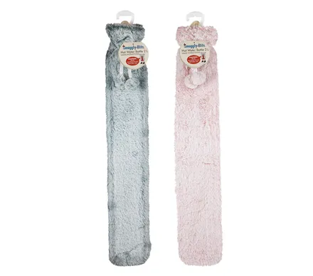 Hot Water Bottle, 2l With Plush Cover