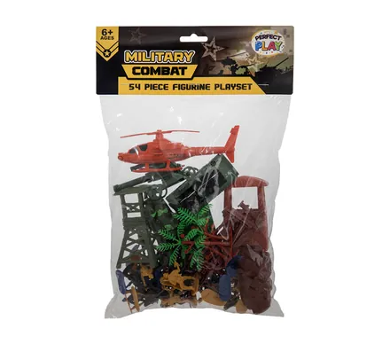 The Crazy Store - Combat Figurine Backpack Playset, 54-pc The Crazy Store - Combat Figurine Backpack Playset, 54-pc