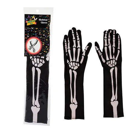 Full Length Skeleton Gloves, 2-Piece