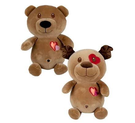 Stuffed Love Bear Or Dog, 30cm
