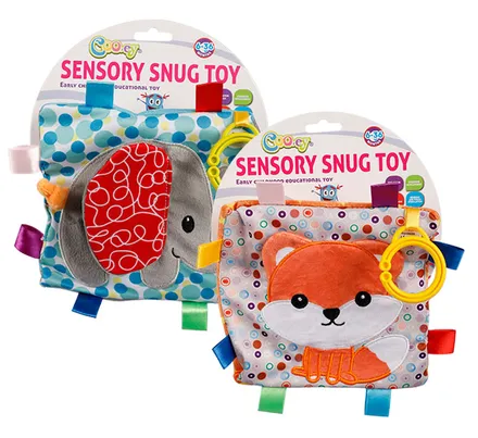 Baby Educational Snuggy Tag, With Squeak