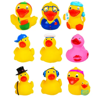 Vinyl Themed Duck 8cm, Assorted