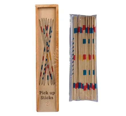 Wooden Pick Up Sticks, 31-Piece