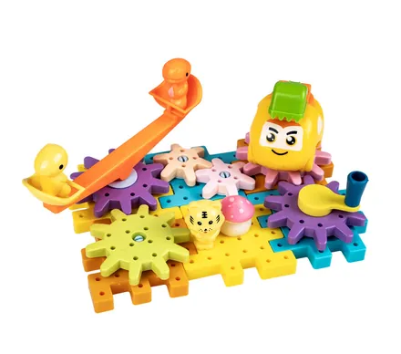 Building Blocks Set With Cogs & Gears