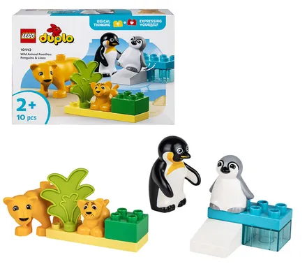 Lego Blocks Animal Family Penguin & Lion