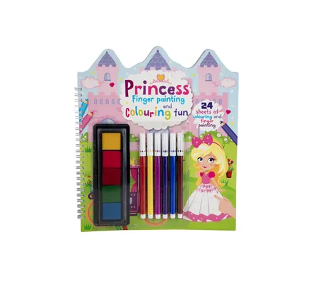 Princess Finger Painting & Colouring Fun
