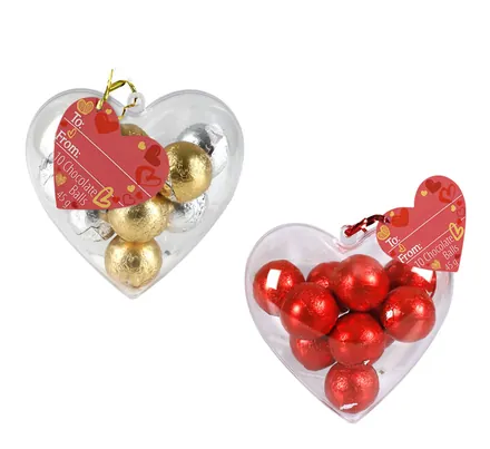 Chocolate Balls In Heart Packaging