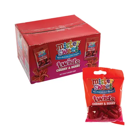 Mister Sweet Cherry & Berry Twists, 60g