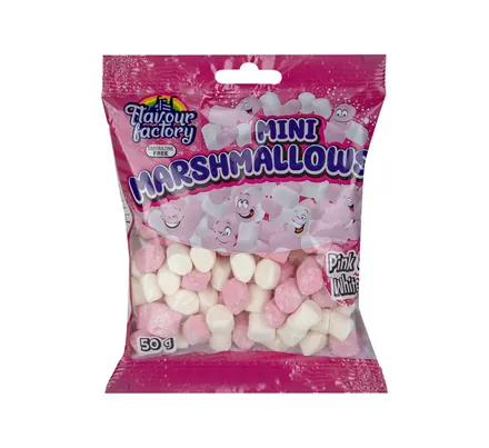 The Crazy Store - Flavour Factory Pink - White Mini Mallow The Crazy Store - Flavour Factory Pink - White Mini Mallow